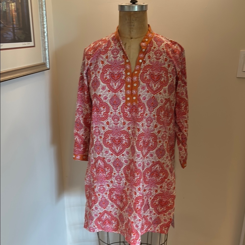 Pink and Orange Patterned Tunic
